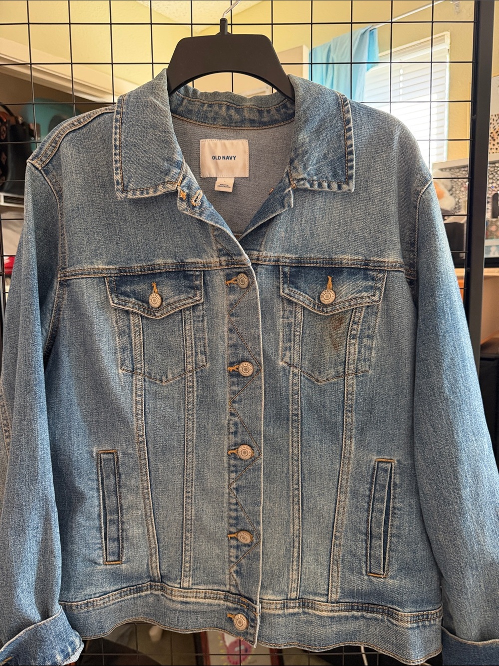 Old Navy Women's Light Wash Blue Denim Jacket